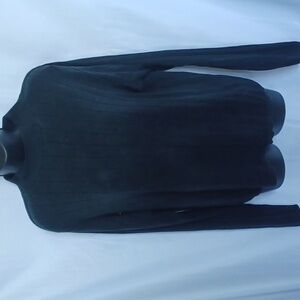 Windridge Black 100% Silk Knit mock turtleneck Sweater